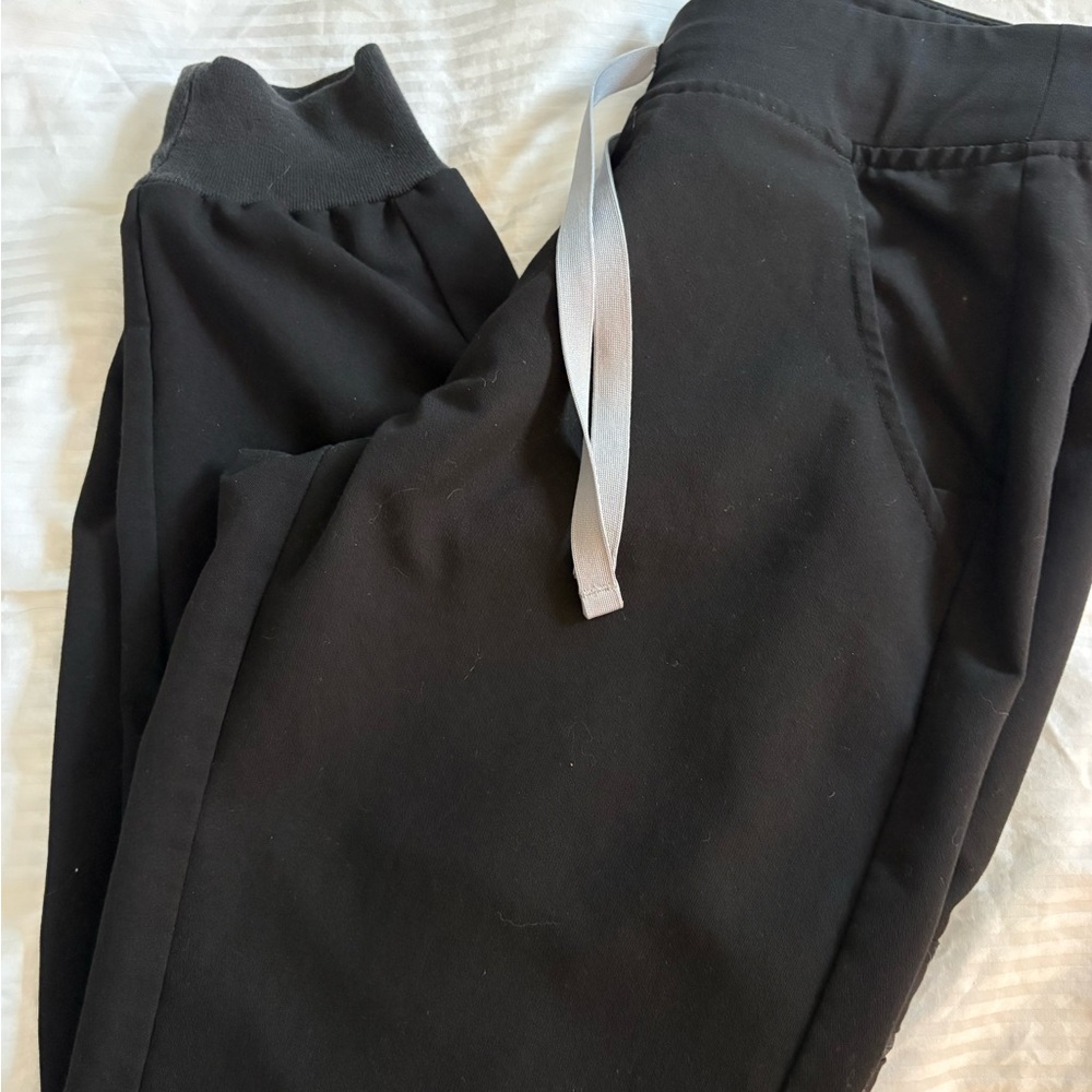 Figs Black Technical Collection Drawstring Joggers